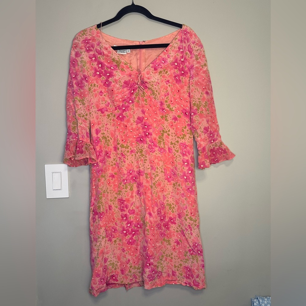 Maggy London Pink Silk Dress